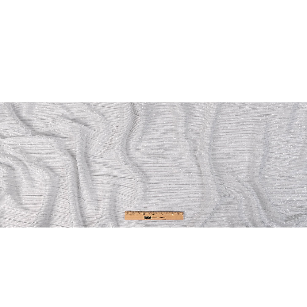 Metallic Stretch Plisse - Silver - Natalia Collection Drape Metallic Stretch Plisse - Silver - Natalia Collection Drape