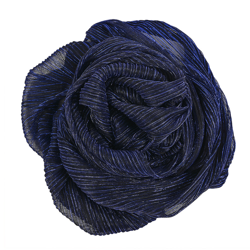 Metallic Stretch Plisse - Magnetic Blue - Natalia Collection Detail Metallic Stretch Plisse - Magnetic Blue - Natalia Collection Detail