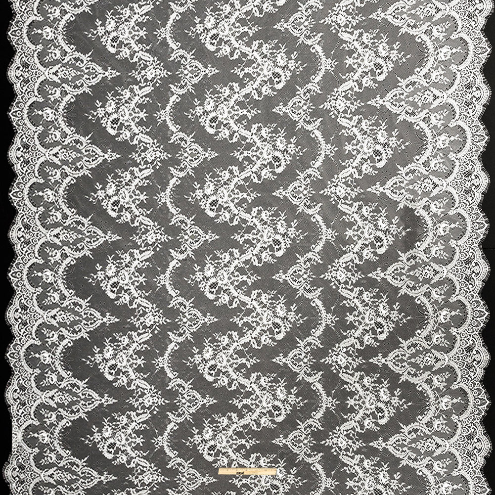 White Delicate Chantilly Lace - 3 Yard Piece Full White Delicate Chantilly Lace - 3 Yard Piece Full