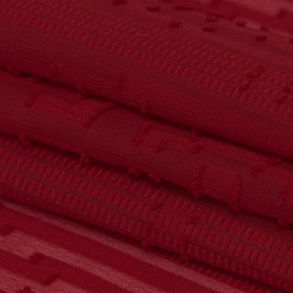 Italian Chili Pepper Geometric Stripes Burnout Polyester Chiffon Folded Italian Chili Pepper Geometric Stripes Burnout Polyester Chiffon Folded
