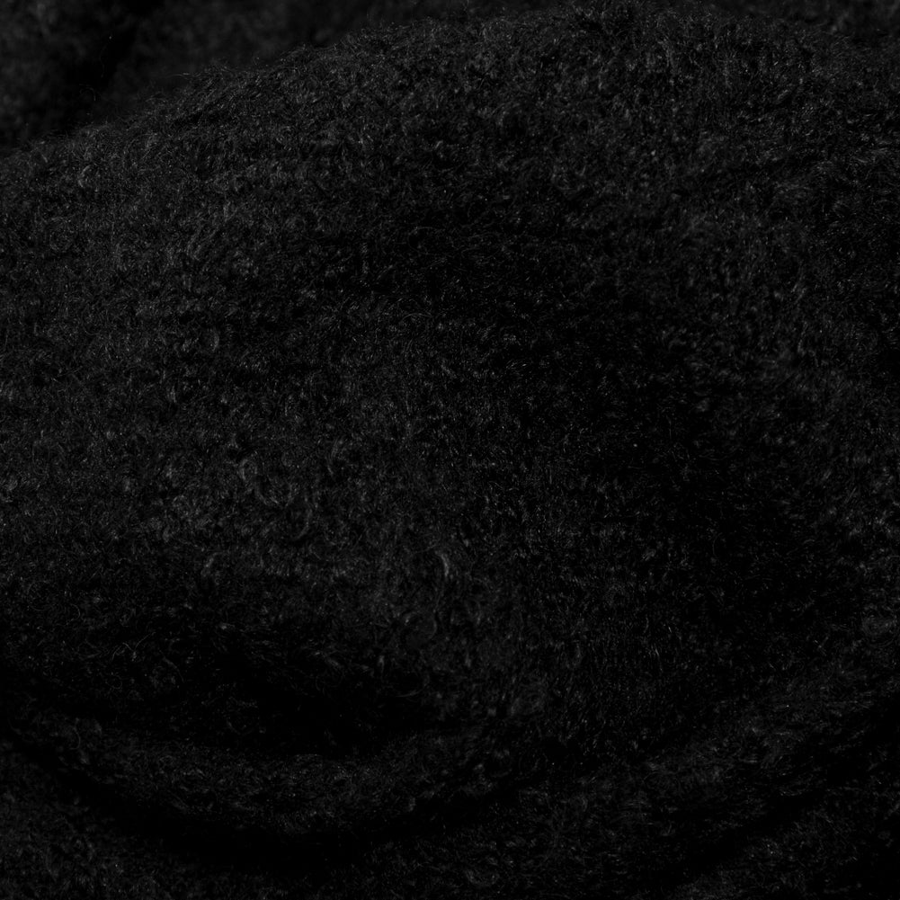 Black Boucled Blended Wool Knit Detail Black Boucled Blended Wool Knit Detail