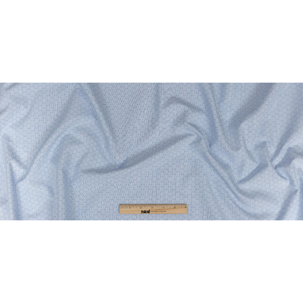 Premium Light Blue Circular Dandelions Cotton Shirting Full Premium Light Blue Circular Dandelions Cotton Shirting Full
