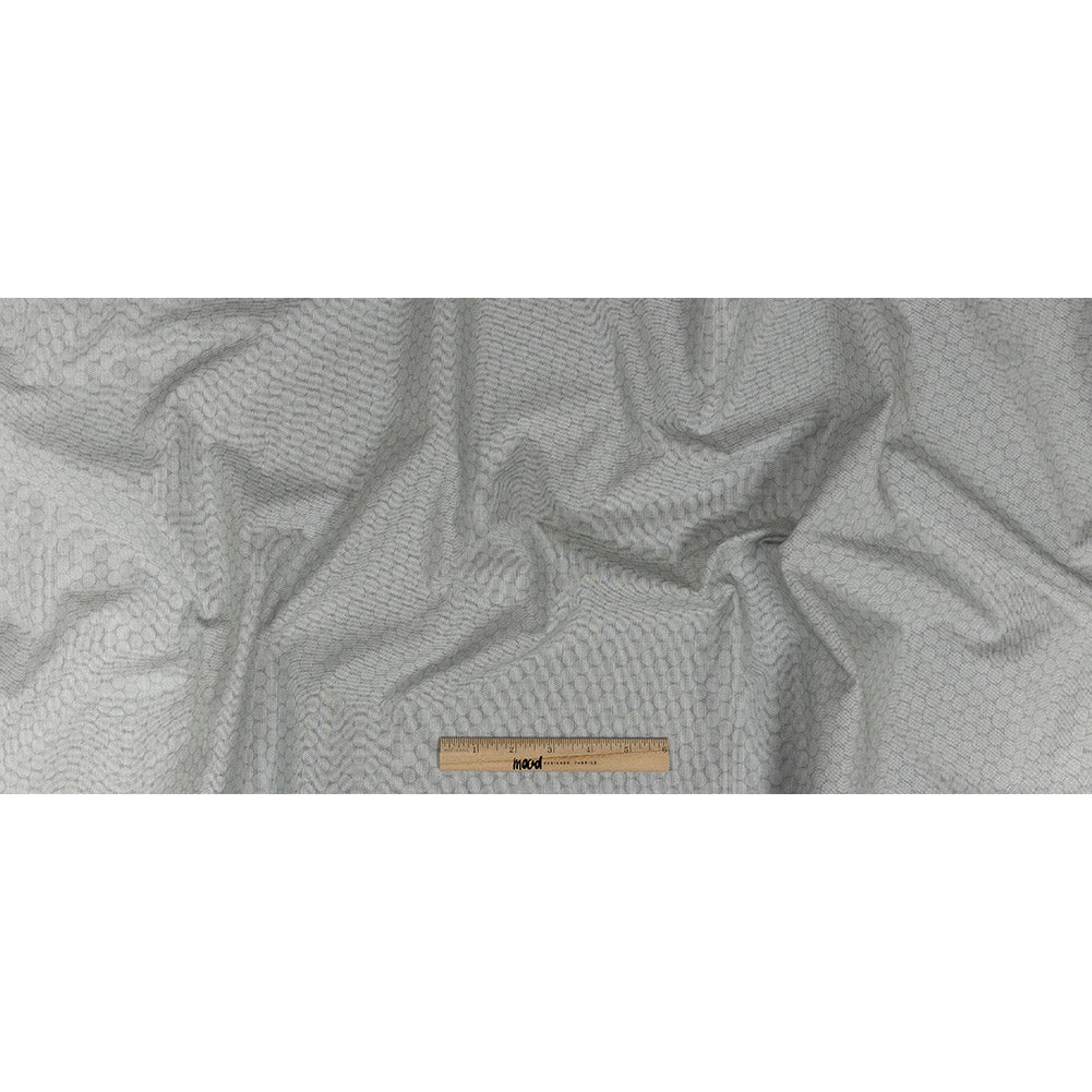 Premium Gray Circular Dandelions Cotton Shirting Full Premium Gray Circular Dandelions Cotton Shirting Full