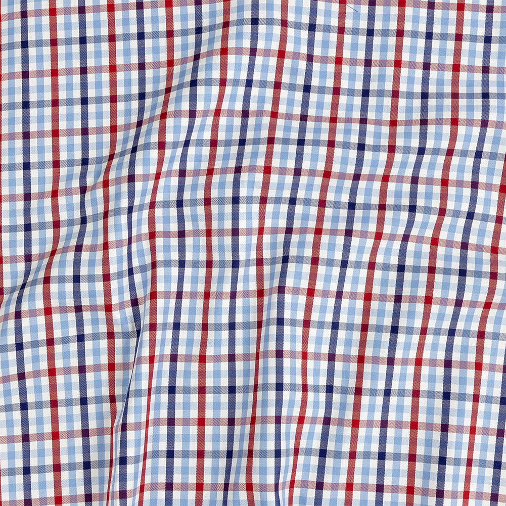 Premium Tomato Puree, White and Blue Medium Tattersall Checkered Cotto