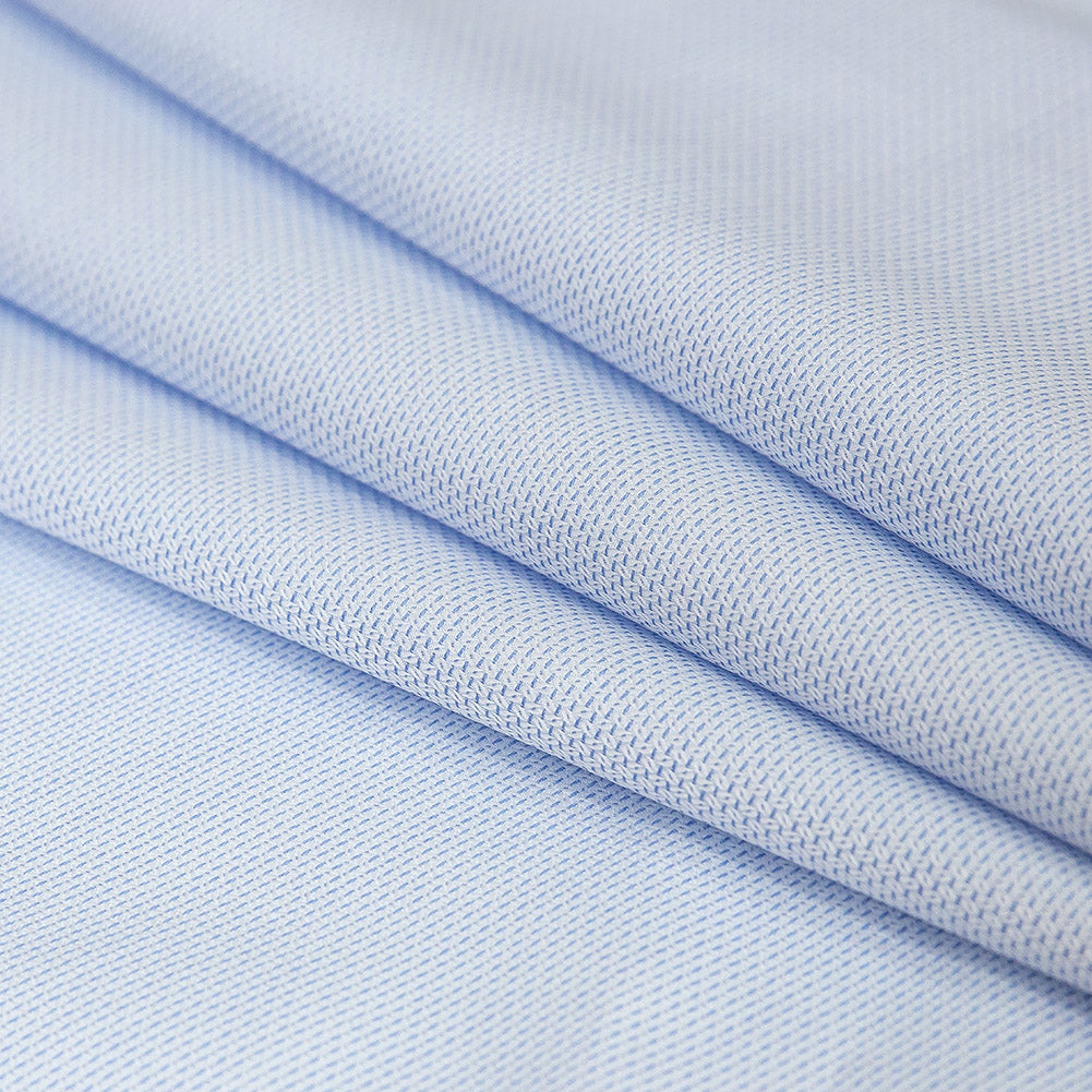 Premium Light Blue Patterned Dobby Cotton Shirting Folded Premium Light Blue Patterned Dobby Cotton Shirting Folded
