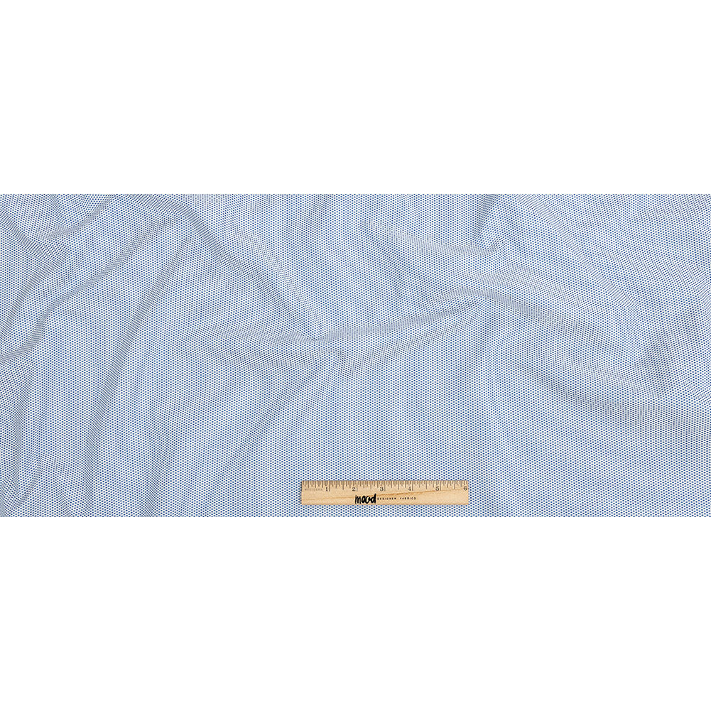 Premium Medium Blue Woven Squares Dobby Cotton Shirting Full Premium Medium Blue Woven Squares Dobby Cotton Shirting Full