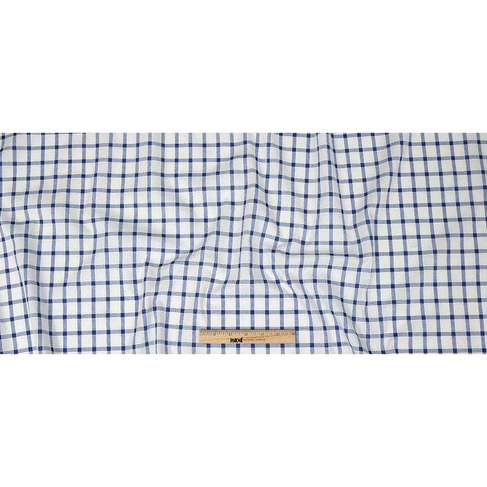 Premium Blue and White Checkered Dobby Cotton Shirting Full Premium Blue and White Checkered Dobby Cotton Shirting Full