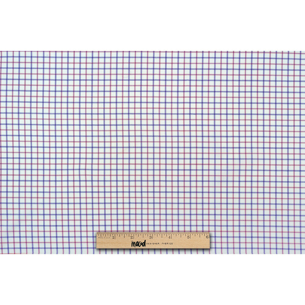 Premium Light Purple and Pink Tattersall Checkered Cotton Shirting Full Premium Light Purple and Pink Tattersall Checkered Cotton Shirting Full