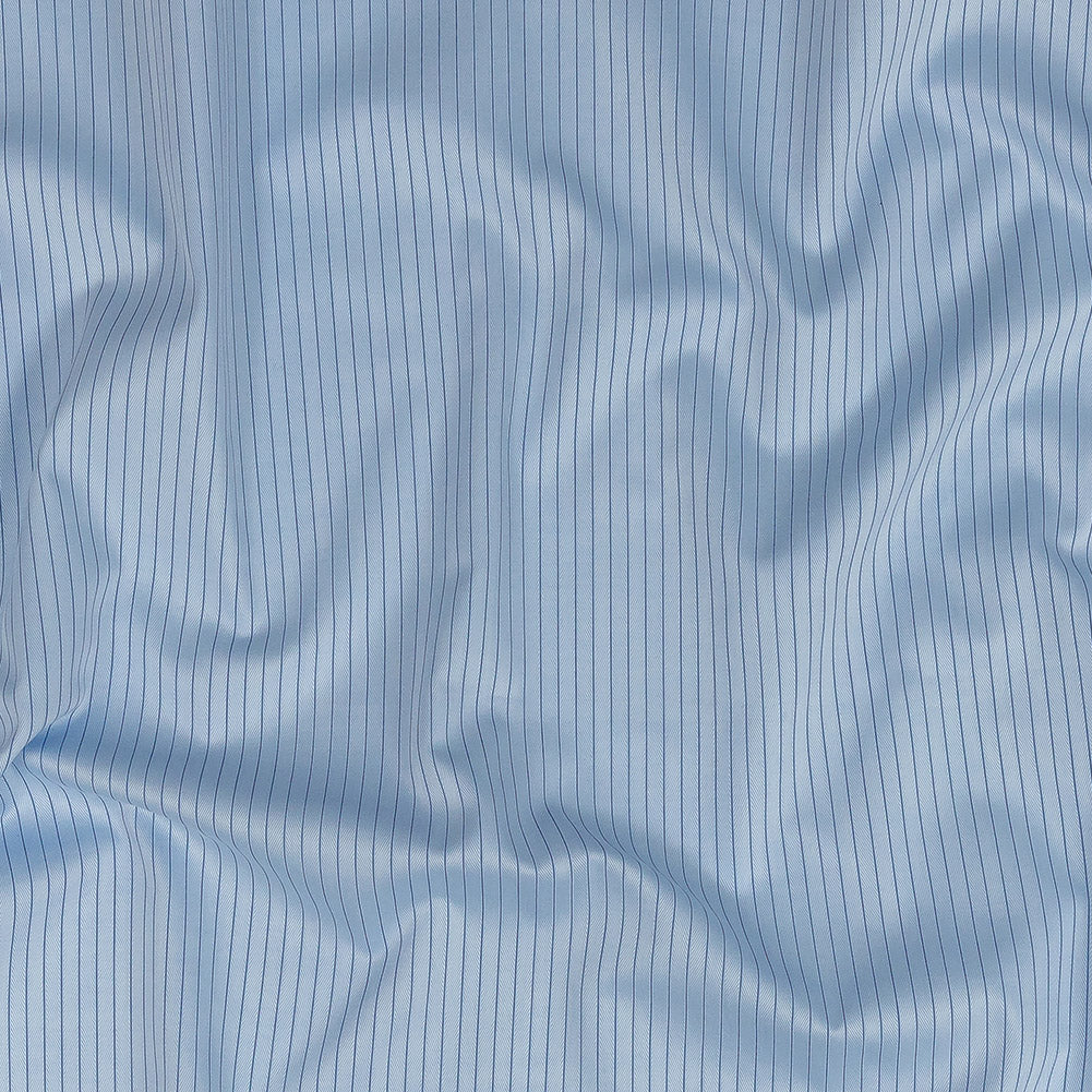 Premium Light Blue Pinstriped Herringbone Dobby Cotton Shirting Premium Light Blue Pinstriped Herringbone Dobby Cotton Shirting
