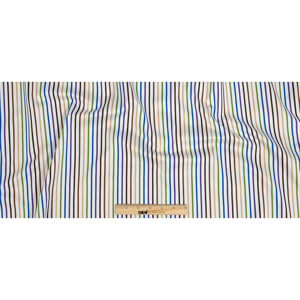 Premium Cool-Tones Multicolor Pencil Stripes Dobby Cotton Shirting Full Premium Cool-Tones Multicolor Pencil Stripes Dobby Cotton Shirting Full