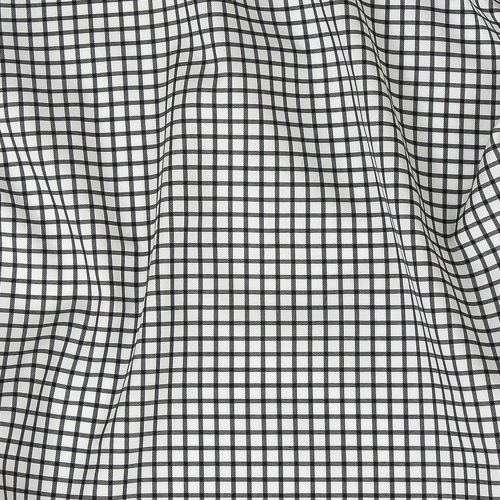 Premium Black and White Checkered Wrinkle Resistant Dobby Cotton Shirting Full Premium Black and White Checkered Wrinkle Resistant Dobby Cotton Shirting Full