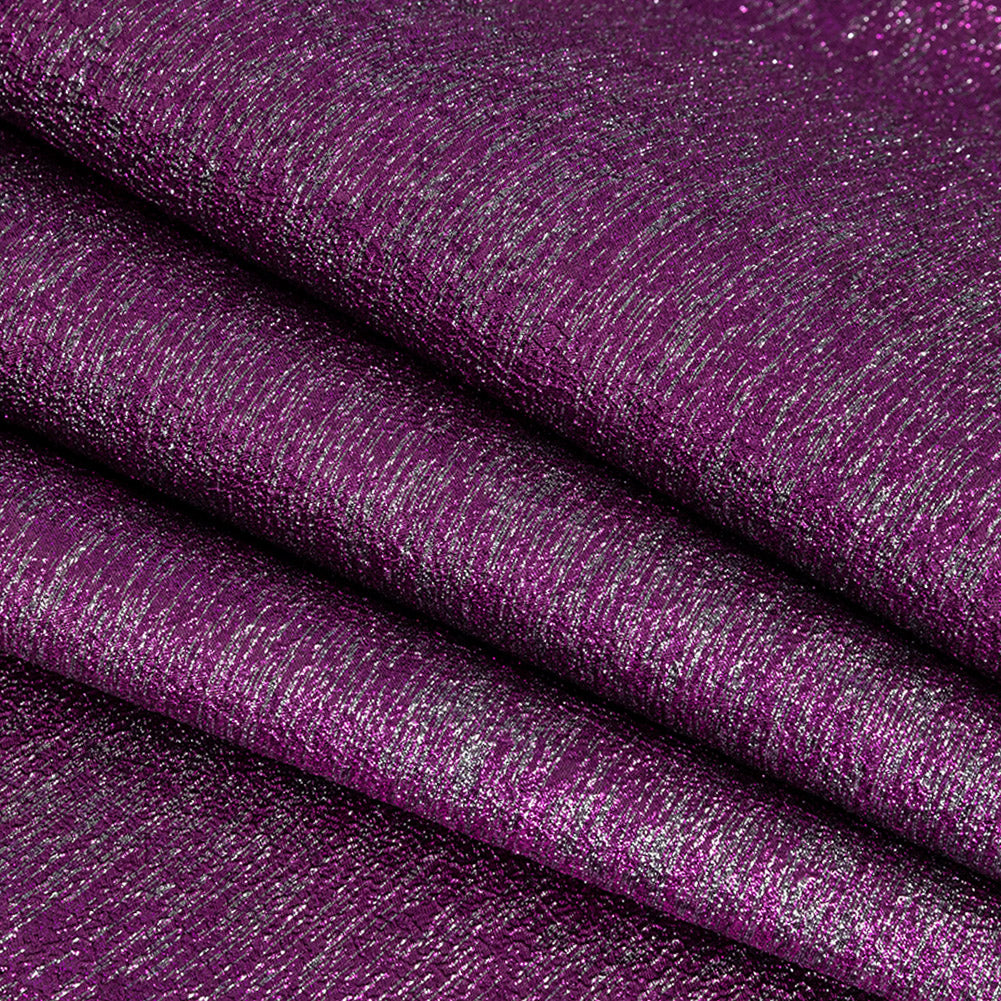 Metallic Magenta and Silver Crackle Luxury Brocade Detail Metallic Magenta and Silver Crackle Luxury Brocade Detail