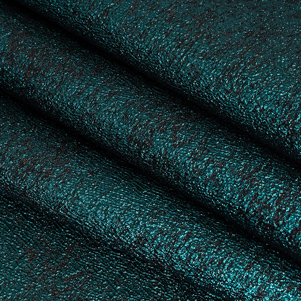 Metallic Teal and Wine Crackle Luxury Brocade Detail Metallic Teal and Wine Crackle Luxury Brocade Detail