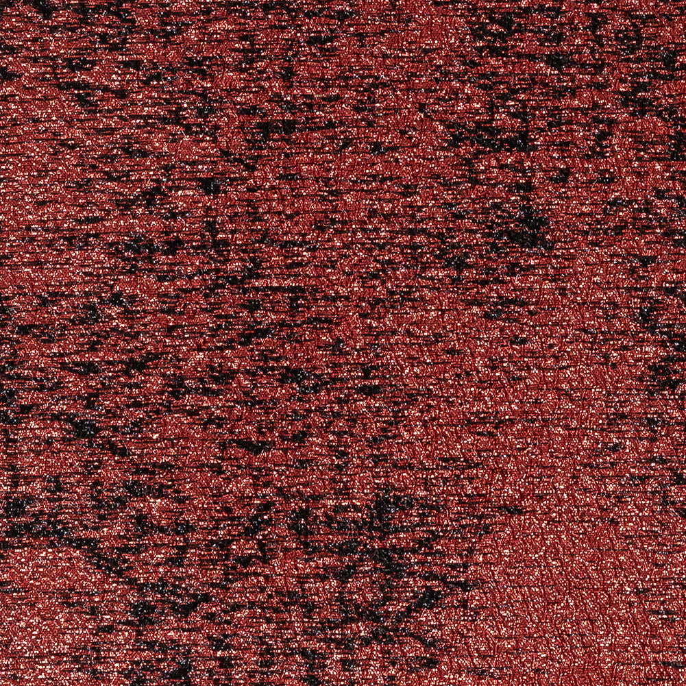 Metallic Bright Red and Black Crackle Luxury Brocade Full Metallic Bright Red and Black Crackle Luxury Brocade Full