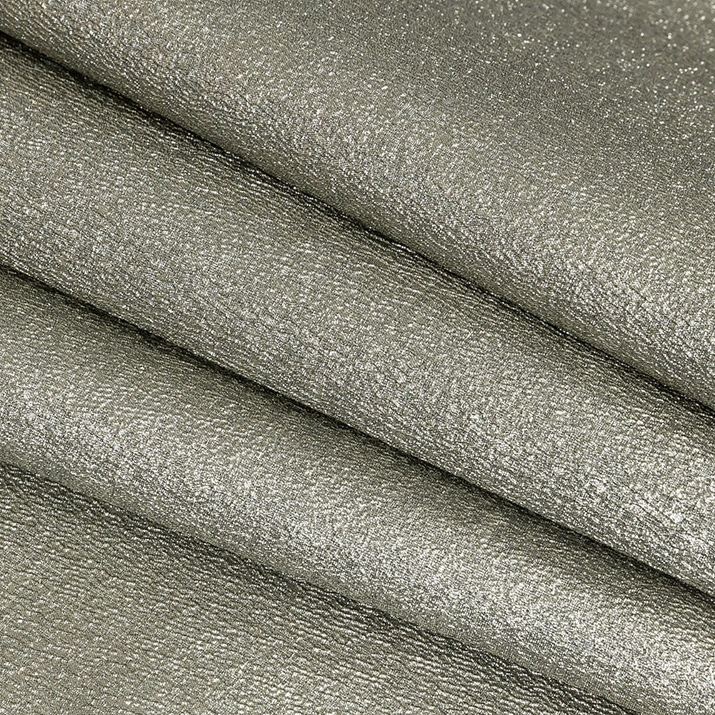 Metallic Pewter Crackle Luxury Brocade Detail Metallic Pewter Crackle Luxury Brocade Detail