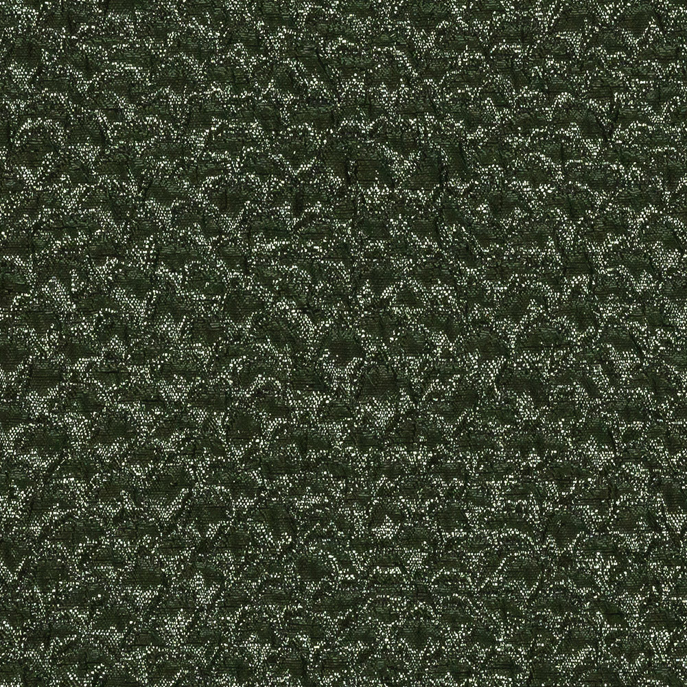 Metallic Green Dimensional Scallops Brocade Full Metallic Green Dimensional Scallops Brocade Full