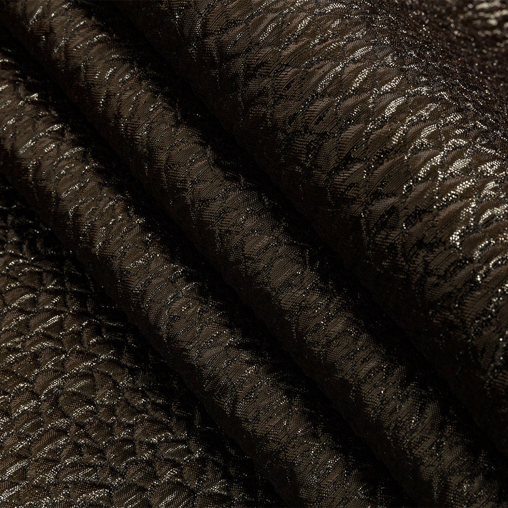 Metallic Copper Dimensional Scallops Brocade Detail Metallic Copper Dimensional Scallops Brocade Detail