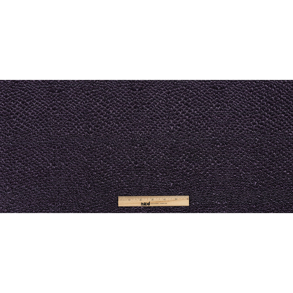 Metallic Eggplant Dimensional Scallops Brocade Folded Metallic Eggplant Dimensional Scallops Brocade Folded