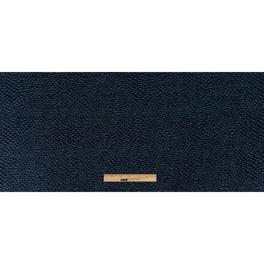 Metallic Navy Dimensional Scallops Brocade Folded Metallic Navy Dimensional Scallops Brocade Folded
