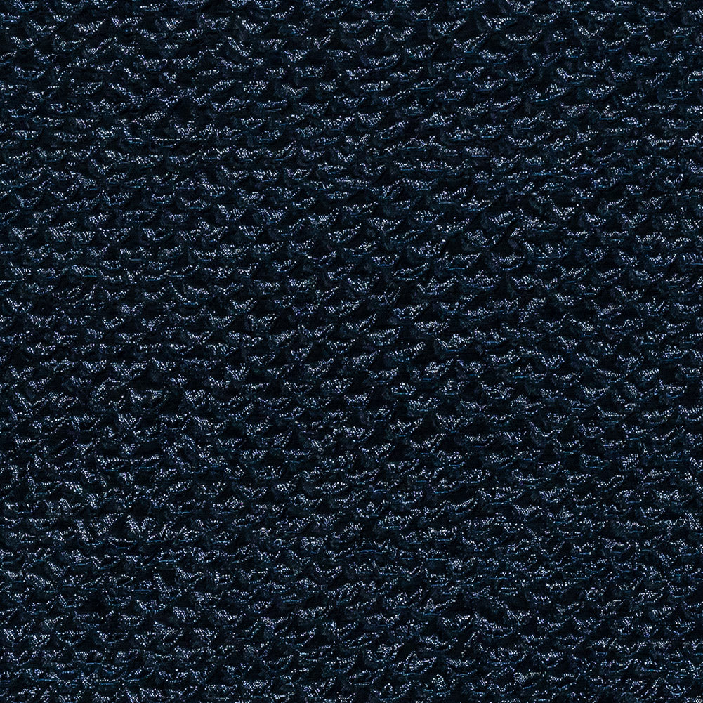 Metallic Navy Dimensional Scallops Brocade Full Metallic Navy Dimensional Scallops Brocade Full