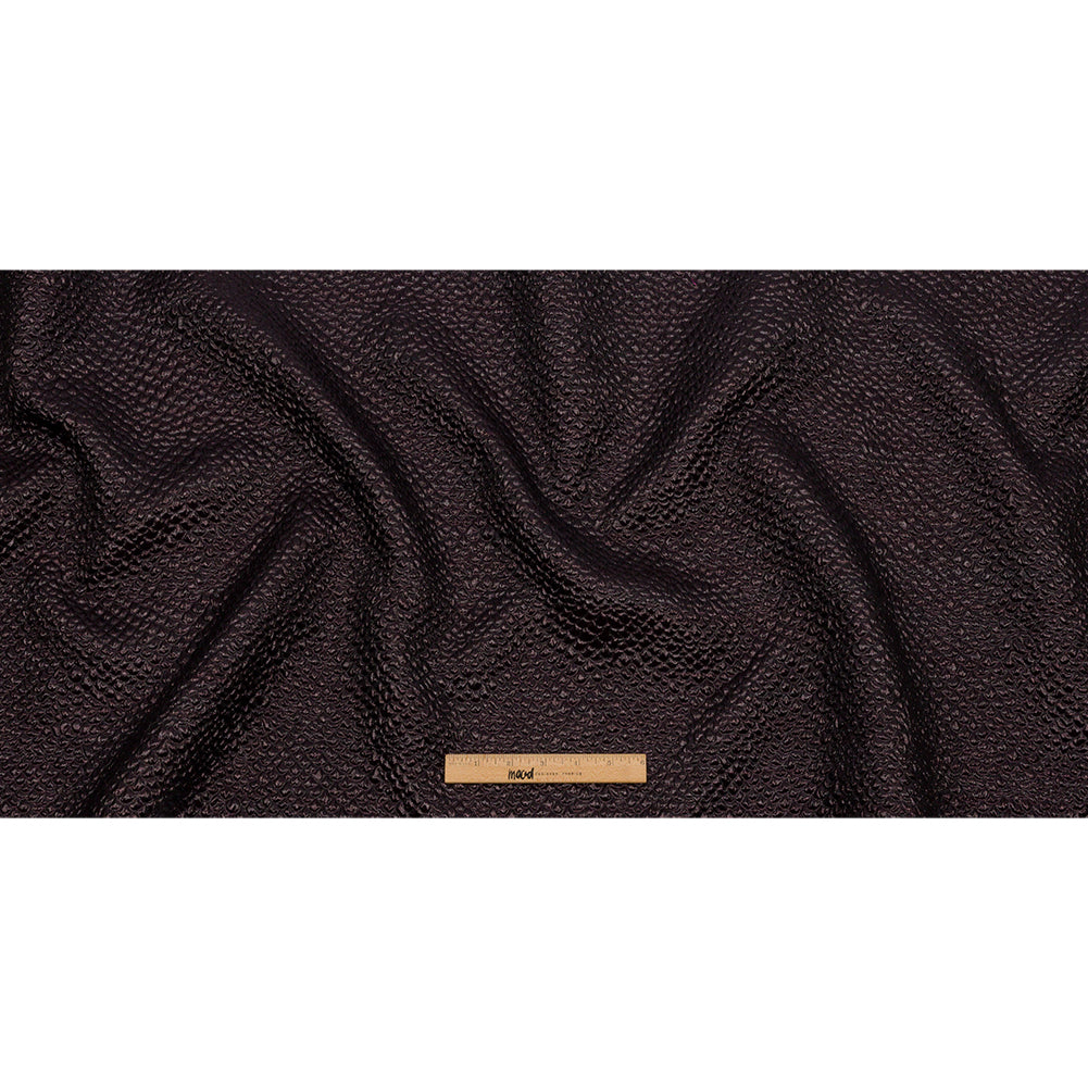 Metallic Dark Chocolate Dimensional Scallops Brocade Drape Metallic Dark Chocolate Dimensional Scallops Brocade Drape