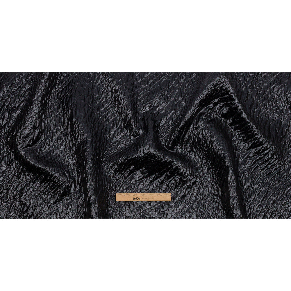 Metallic Black Rippling Luxury Brocade Drape Metallic Black Rippling Luxury Brocade Drape