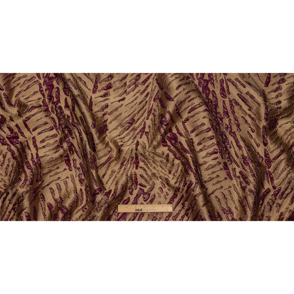 Metallic Wine and Gold Abstract Luxury Brocade - Full Metallic Wine and Gold Abstract Luxury Brocade - Full