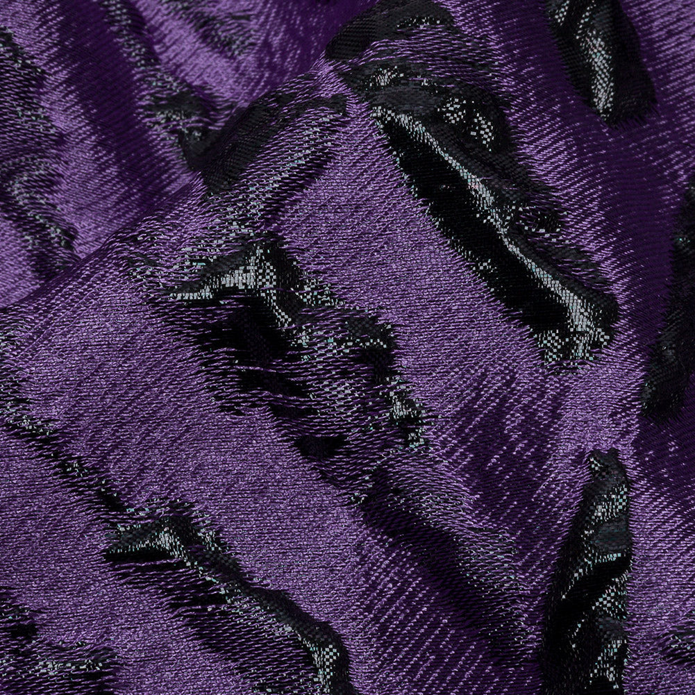 Metallic Purple and Black Abstract Luxury Brocade Metallic Purple and Black Abstract Luxury Brocade