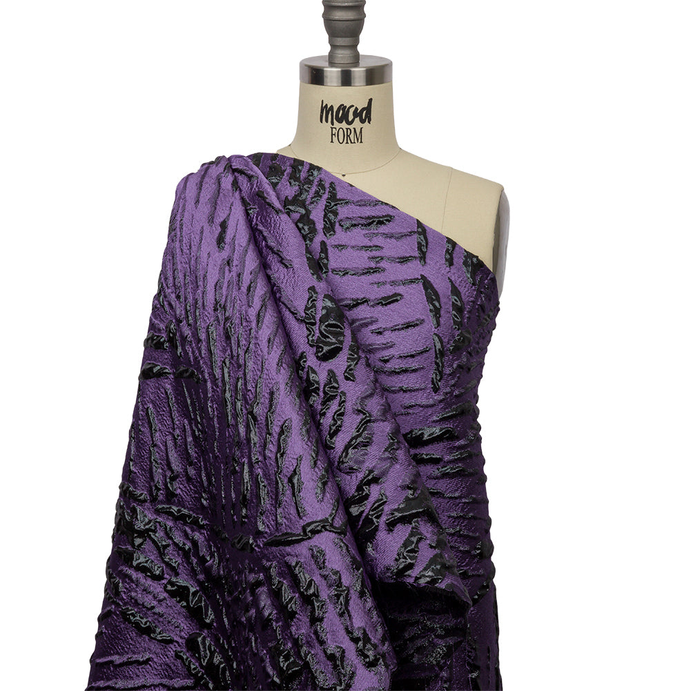 Metallic Purple and Black Abstract Luxury Brocade Metallic Purple and Black Abstract Luxury Brocade