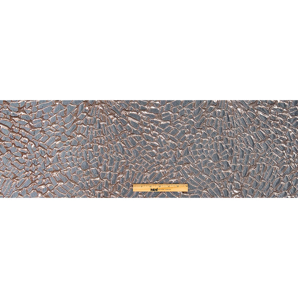 Metallic Rose Gold and Gunmetal Abstract Luxury Brocade Metallic Rose Gold and Gunmetal Abstract Luxury Brocade