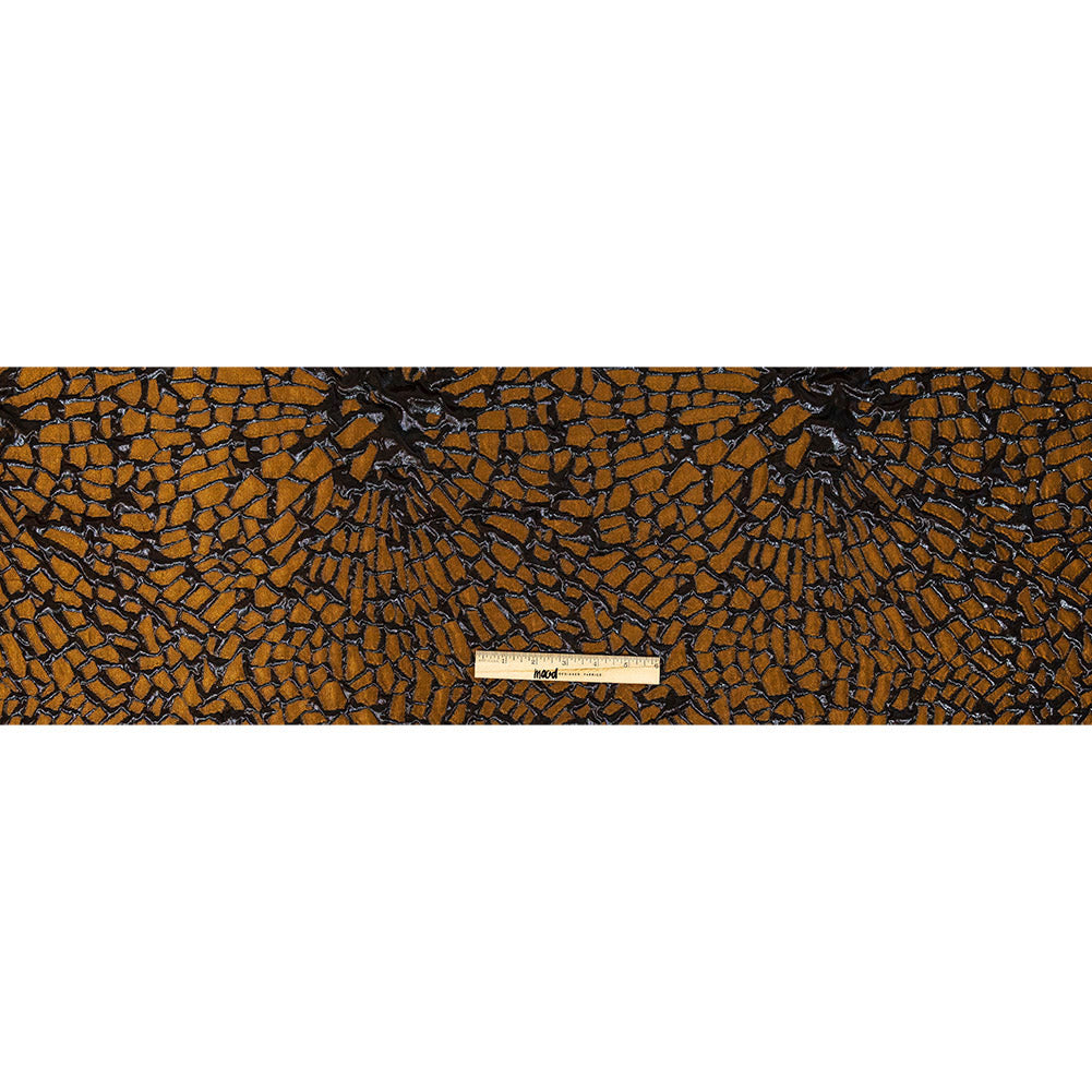 Metallic Rose Copper and Black Abstract Luxury Brocade Metallic Rose Copper and Black Abstract Luxury Brocade