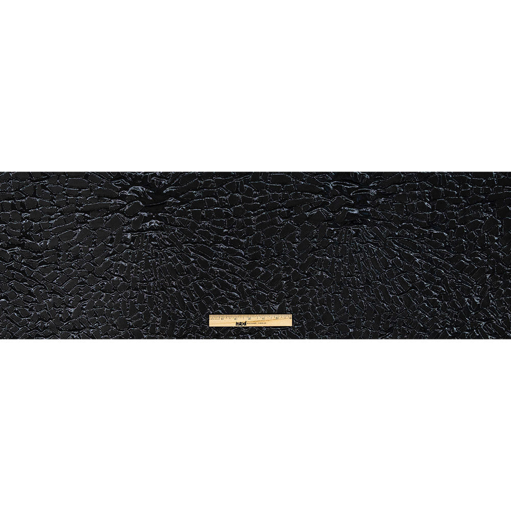 Metallic Black Abstract Luxury Brocade - Full Metallic Black Abstract Luxury Brocade - Full