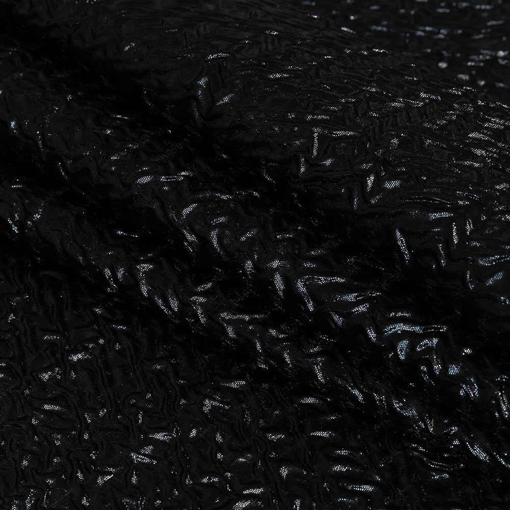 Capella Metallic Black Wavy Luxury Brocade Capella Metallic Black Wavy Luxury Brocade