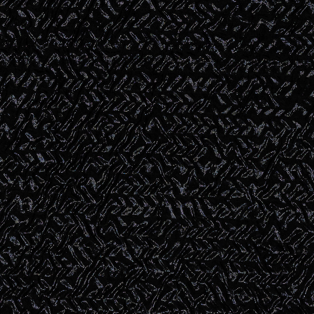 Capella Metallic Black Wavy Luxury Brocade Capella Metallic Black Wavy Luxury Brocade