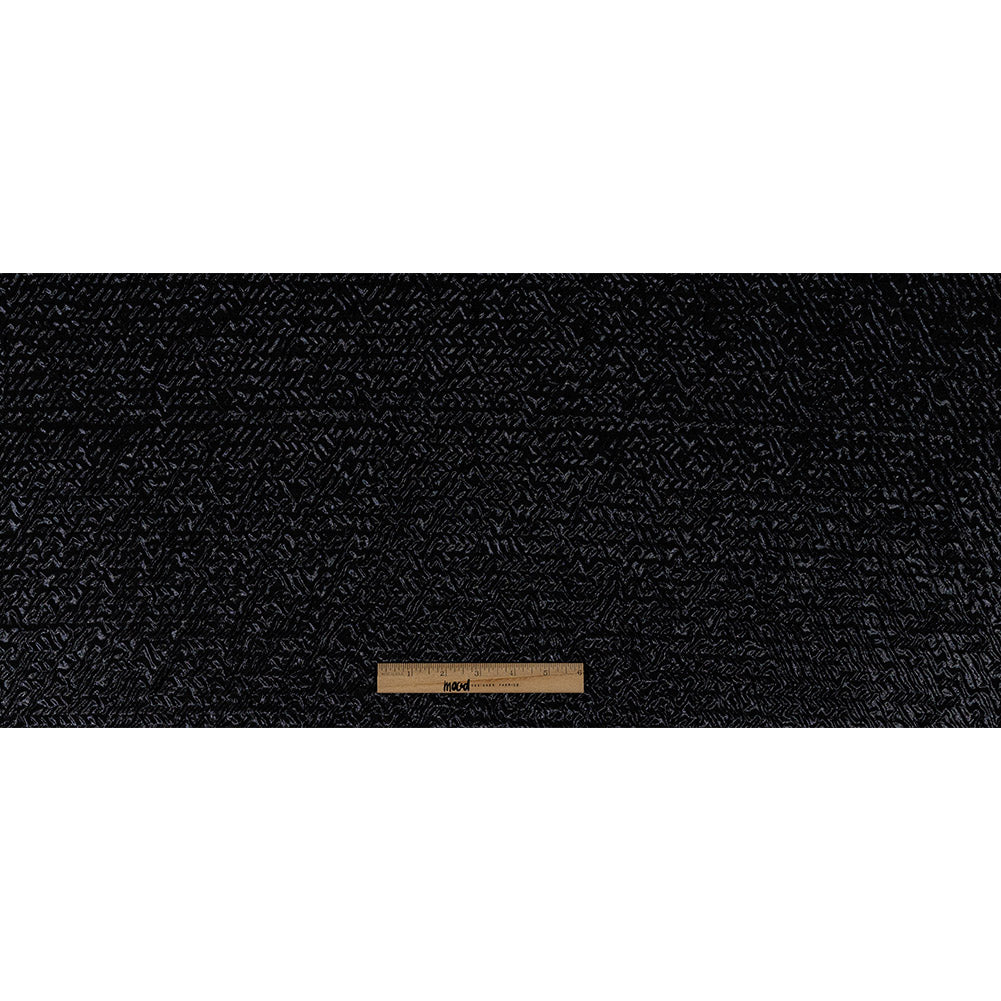 Capella Metallic Black Wavy Luxury Brocade Capella Metallic Black Wavy Luxury Brocade