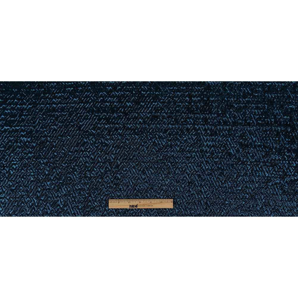 Capella Metallic Navy Wavy Luxury Brocade Capella Metallic Navy Wavy Luxury Brocade