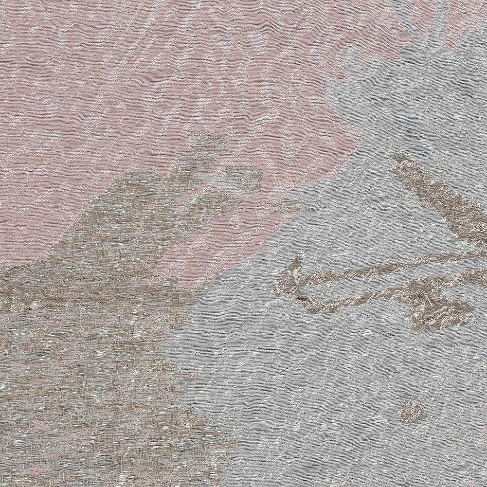 Metallic Silver, Pink and Aqua Abstract Luxury Brocade Metallic Silver, Pink and Aqua Abstract Luxury Brocade