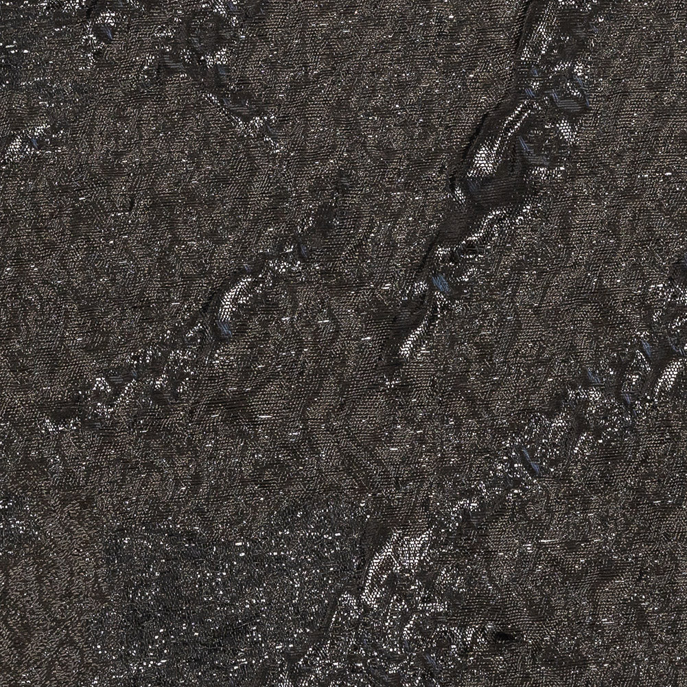 Metallic Black Abstract Luxury Brocade - Detail Metallic Black Abstract Luxury Brocade - Detail