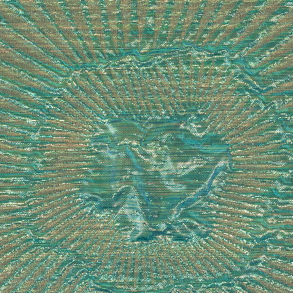 Metallic Iridescent Turquoise, Yellow and Pink Abstract Luxury Brocade Metallic Iridescent Turquoise, Yellow and Pink Abstract Luxury Brocade