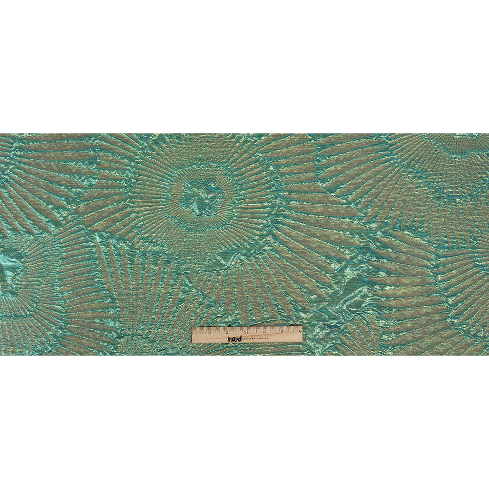 Metallic Iridescent Turquoise, Yellow and Pink Abstract Luxury Brocade Metallic Iridescent Turquoise, Yellow and Pink Abstract Luxury Brocade