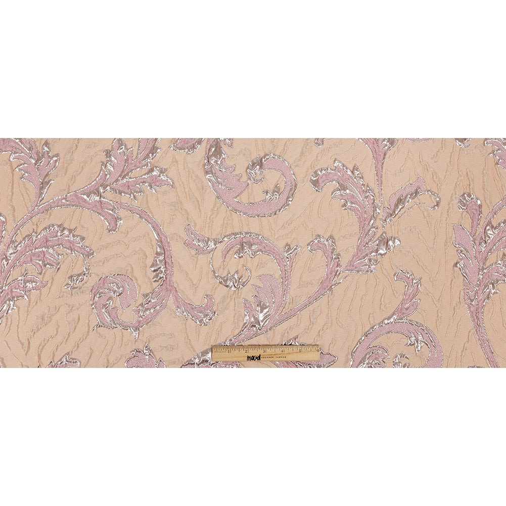 Metallic Rose Gold, Pink and Creamsicle Scrolls Luxury Brocade Metallic Rose Gold, Pink and Creamsicle Scrolls Luxury Brocade