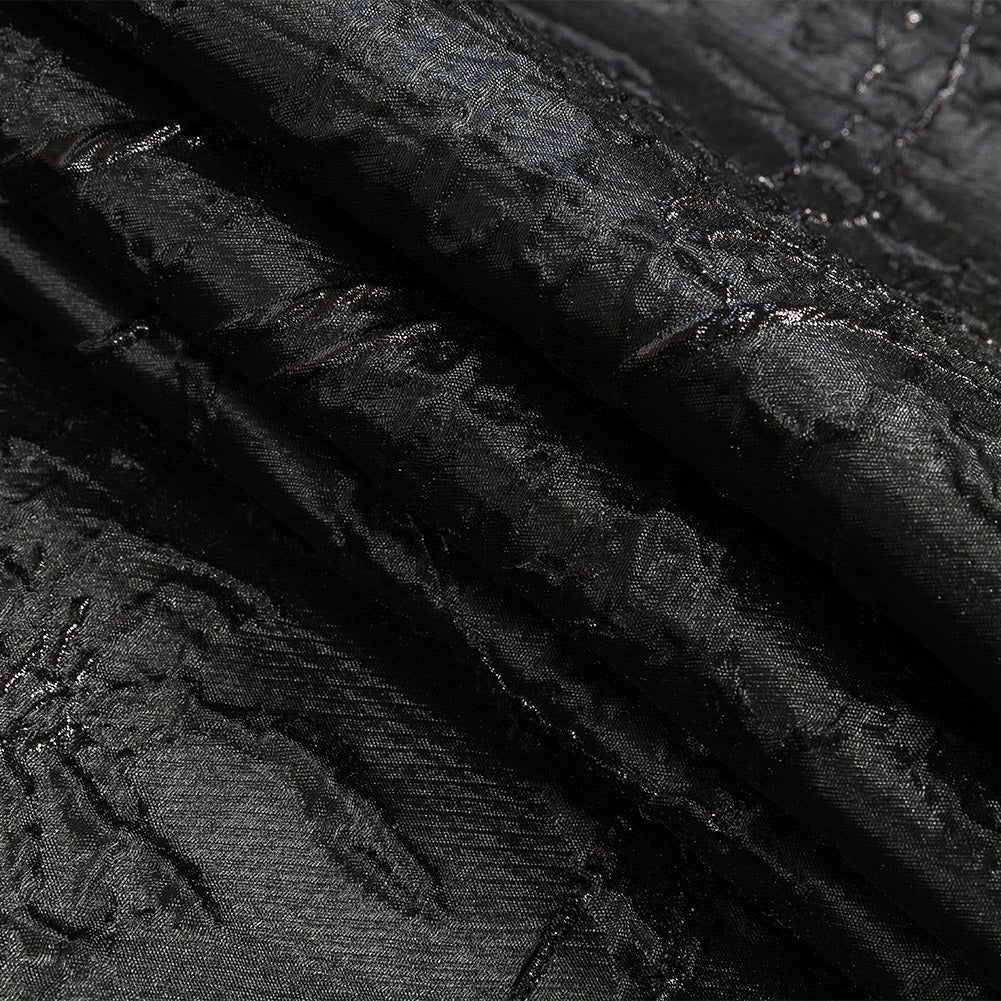 Metallic Black Floral Silhouettes Luxury Brocade Metallic Black Floral Silhouettes Luxury Brocade