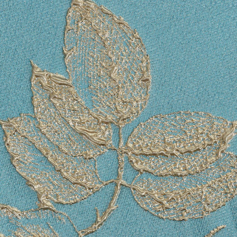 Metallic Gold and Sky Blue Floral Luxury Brocade Metallic Gold and Sky Blue Floral Luxury Brocade