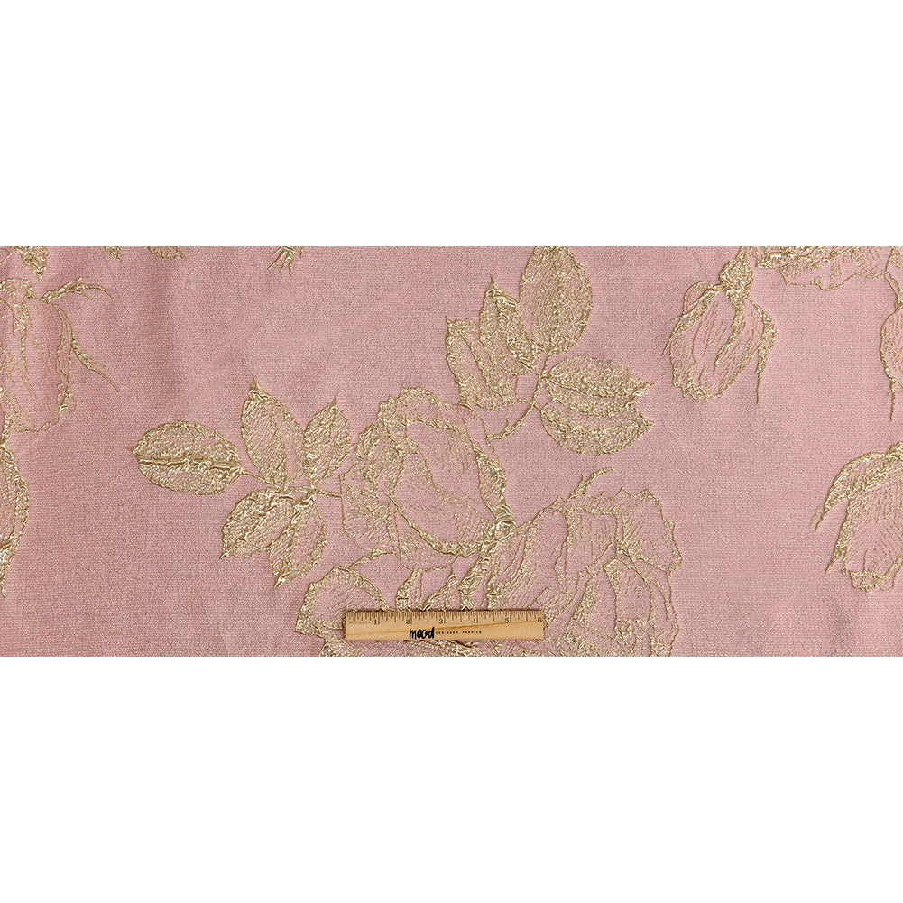 Metallic Gold and Pink Floral Luxury Brocade Metallic Gold and Pink Floral Luxury Brocade