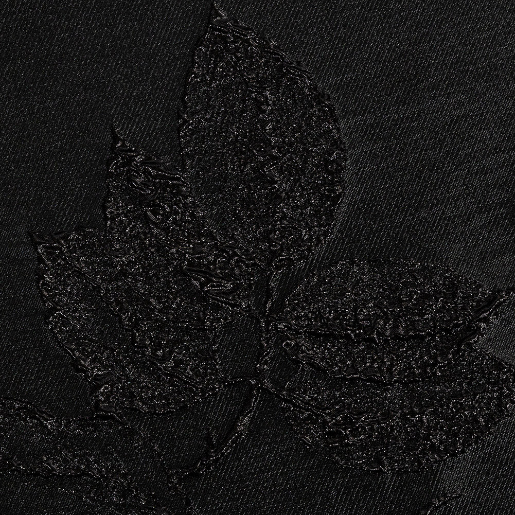 Metallic Black Floral Luxury Brocade Full Metallic Black Floral Luxury Brocade Full