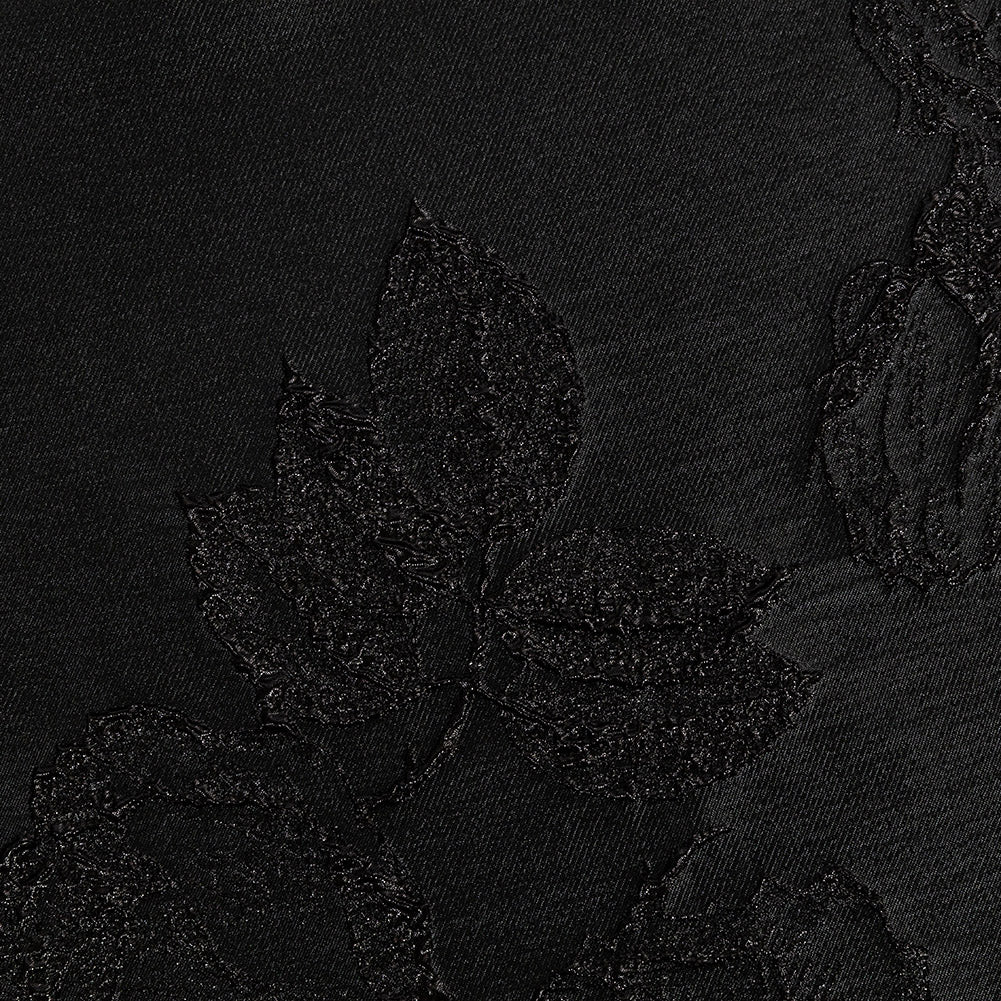 Metallic Black Floral Luxury Brocade Metallic Black Floral Luxury Brocade