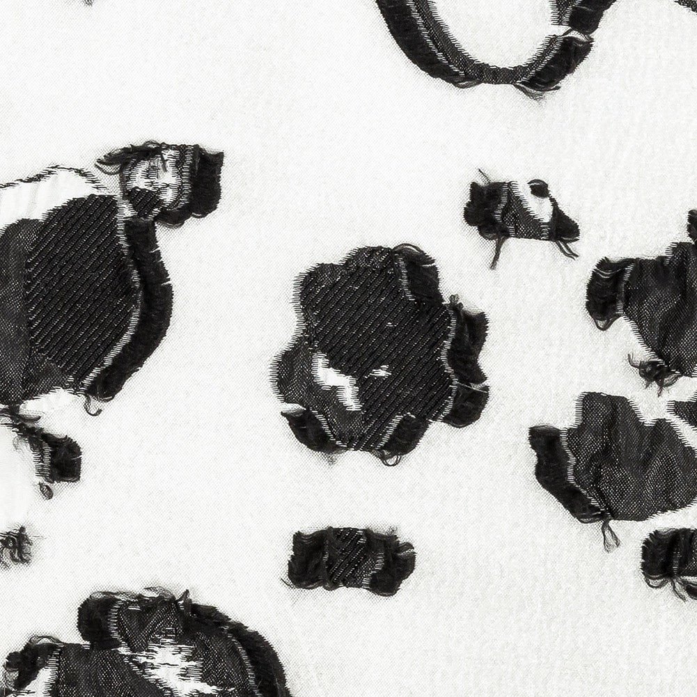White and Black Floral Luxury Brocade White and Black Floral Luxury Brocade
