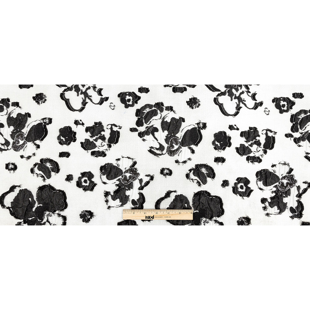White and Black Floral Luxury Brocade White and Black Floral Luxury Brocade