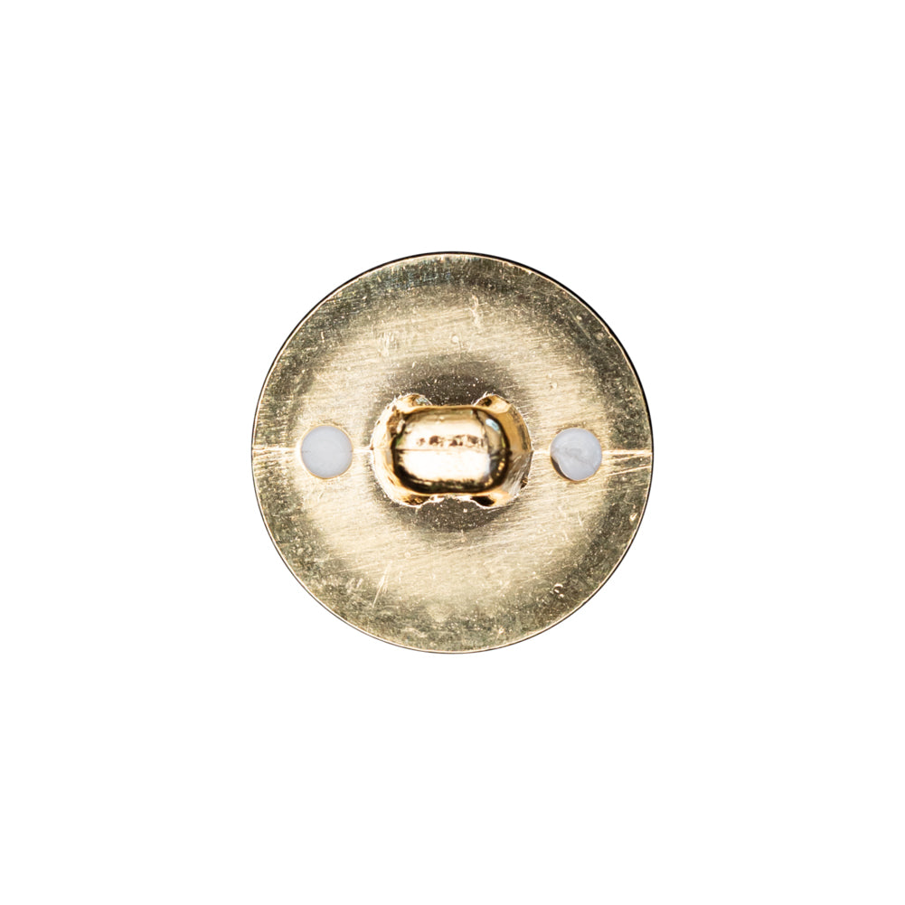 Italian White and Gold 2-Piece Plastic Button - 30L/19mm Detail Italian White and Gold 2-Piece Plastic Button - 30L/19mm Detail