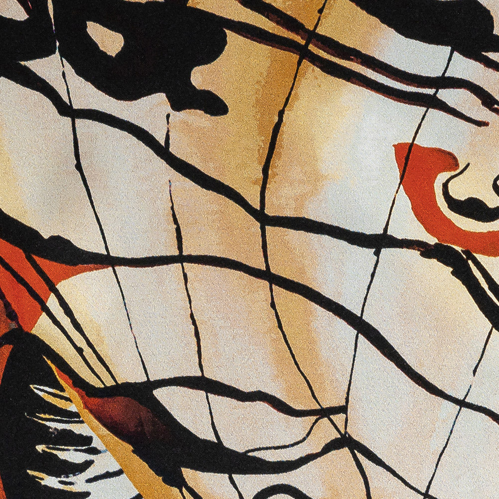 Mood Exclusive Italian Multicolor Butterflies Digitally Printed Silk Charmeuse Detail Mood Exclusive Italian Multicolor Butterflies Digitally Printed Silk Charmeuse Detail